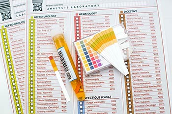 Testing panel sheets for medical laboratory and COVID-19 screening tests services at Express Lab at one of our Boise, Garden City, Meridian, Namap, Idaho Falls, Pocatello and Rexburg locations.