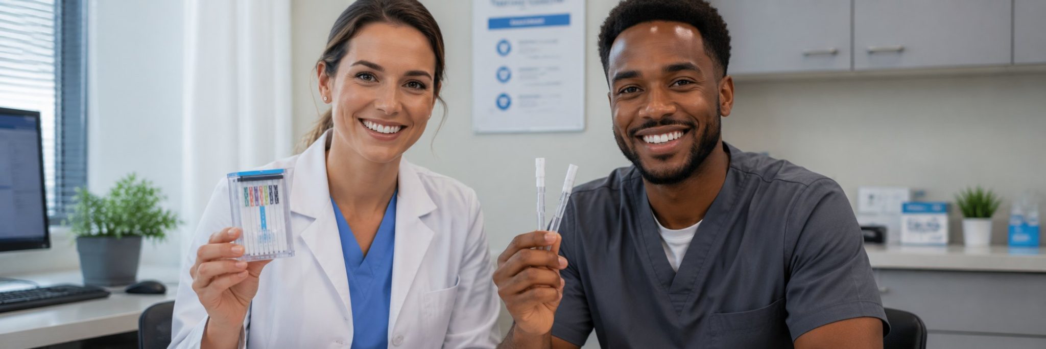 EZ Saliva I drug testing kit being administered, kits are available in Boise, Meridian, Nampa, Rexburg, Pocatello and Idaho Falls, Idaho.